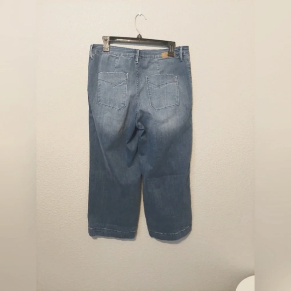 JAG jeans Wide-leg Spandex blend Cropped stretch jeans 14/32 - Picture 5 of 6